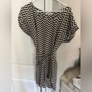 Hippie Rose Dress Zig Zag Design Belt Detail Size XL